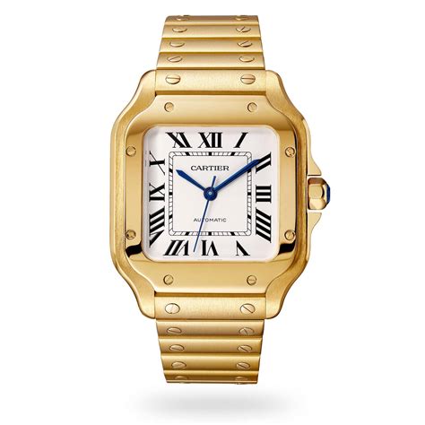 santos de cartier bracelet yellow gold|cartier automatic santos.